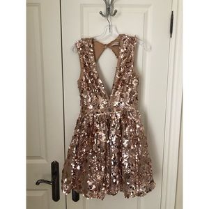 Rose Gold skater party dress